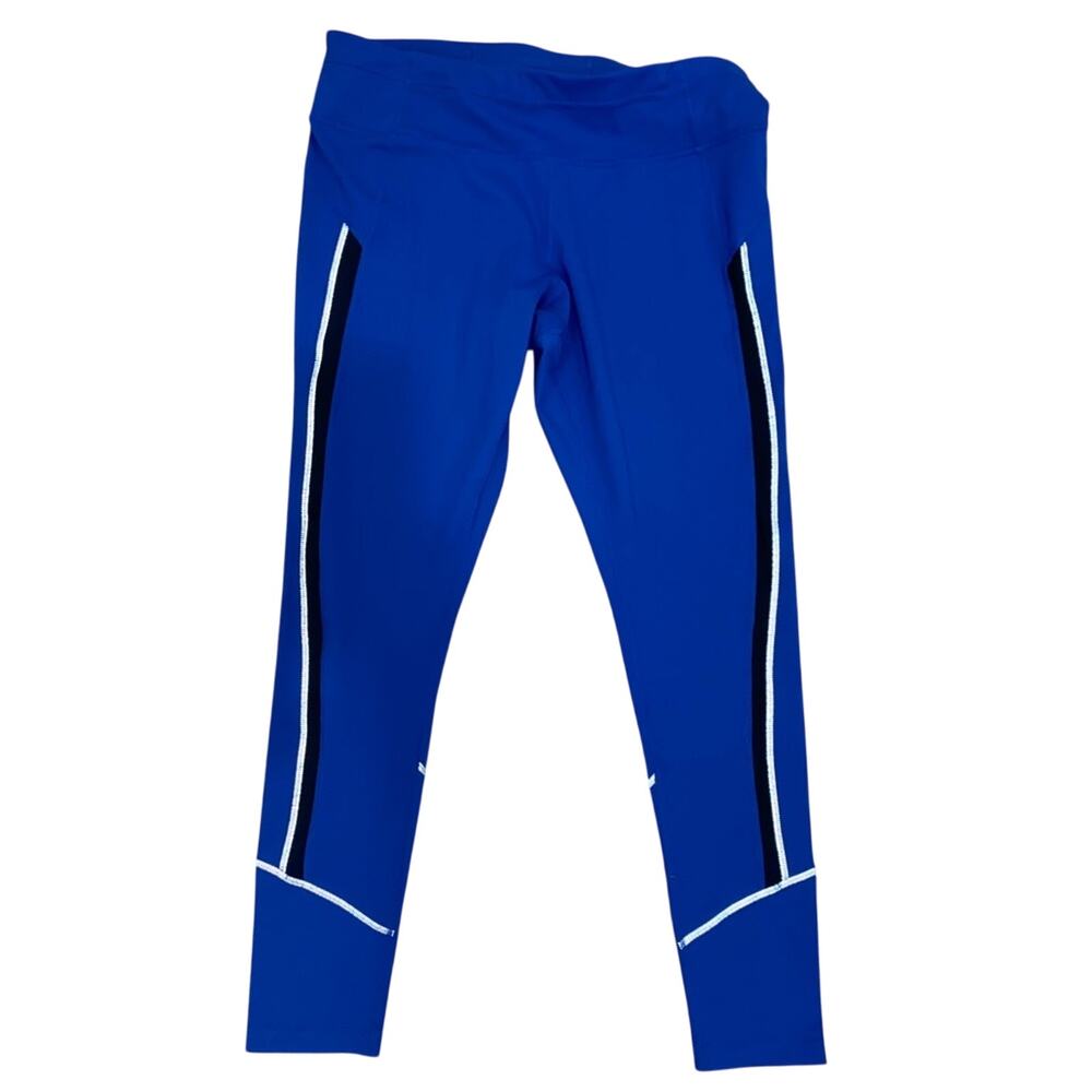 Zella Royal Blue Reflective Athletic Ankle Length Leggings SPF 50 Size XL